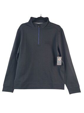 NEW Flag & Anthem Madeflex Quarter-Zip Pullover Mens Sz M Black Moisture-Wicking
